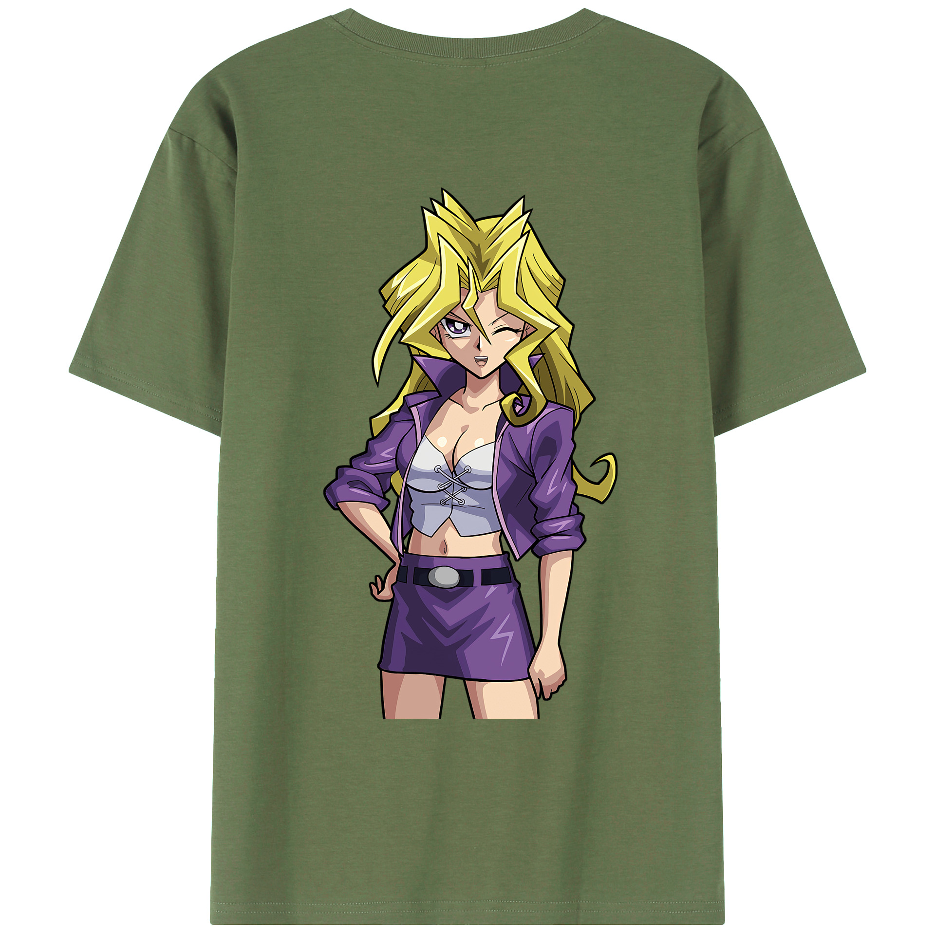 （画像用） 遊☆戯☆王 Yu-Gi-Oh! 綿100％ メンズ半袖Tシャツ（バックプリント） 通気性